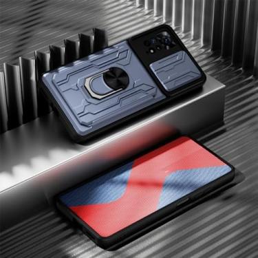 Imagem de Estojo à prova de choque para Xiaomi 13 Pro 12T 11T Pro para Redmi Note 12 11 10 Pro Poco X4 M5 Suporte de anel de metal rotativo com slot para cartão, K4, para Redmi Note 11 Pro