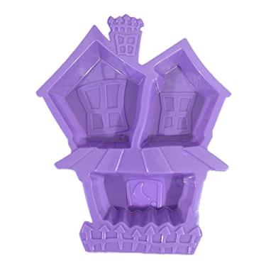 Imagem de Petisqueira de Plástico Casa Mal Assombrada Roxa Halloween