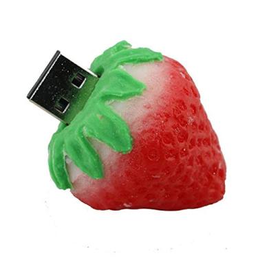 Imagem de 8GB Morango Modelo USB 3.0 Flash Drive Pen Drive Pendrive USB Memory Stick Jump Drive Tamanho Compacto USB Flash Disk USB Drive USB 3.0 Stick - Vermelho
