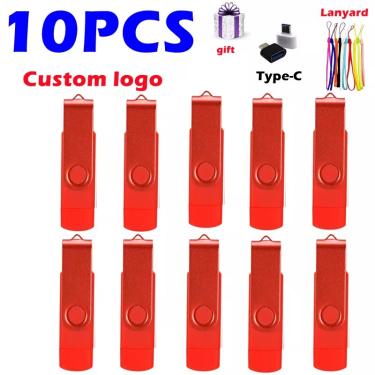 Imagem de 10 PÇS/LOTE Logotipo Personalizado USB Flash Drive 64g 8g 16g USB2.0 32g Pen Drive 128g USB Stick