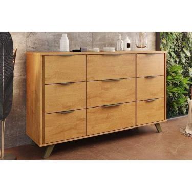 Imagem de Cômoda De Quarto Olimpia 9 Gavetas C/ Pés Peroba - Europa