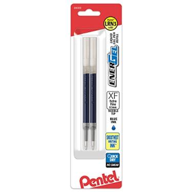 Imagem de Pentel® Refil de caneta de gel líquido EnerGel, ponta extrafina, 0,3 mm, tinta azul, pacote com 2 refis