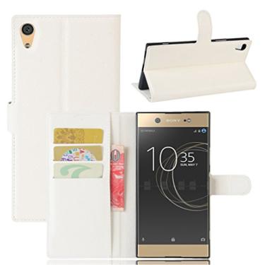 Imagem de Capa para Sony Xperia XA1 Ultra Leather Stand Wallet Flip Case para Sony Xperia XA1 Ultra capa de proteção de telefone A capa com design simplificado
