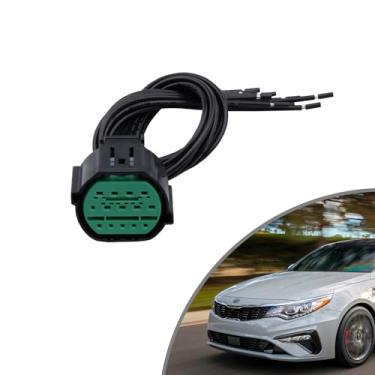 Imagem de GYUPTRK Plugue de trança de farol principal de 14 pinos adequado para Kia Optima Forte Sorento Sportage Rio Telluride 2018-2021, conector de farol adequado para Hyundai Elantra Sonata Veloster Tucson