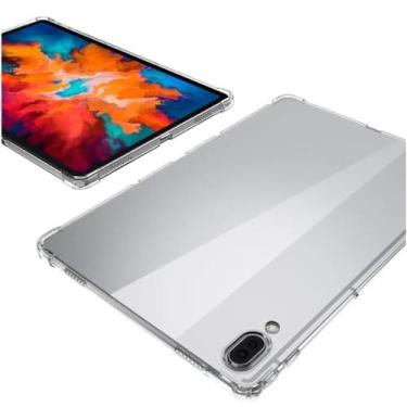 Imagem de Zrengp Capa transparente para Lenovo Xiaoxin Pad 27.9 cm 2021/Tab P11 TB-J606F/N/L 2020, capa transparente ultrafina TPU macia para Tab P11 Plus TB-J607F TB-J616F/N (XiaoxinPad 11/Pad Plus/P11 Plus
