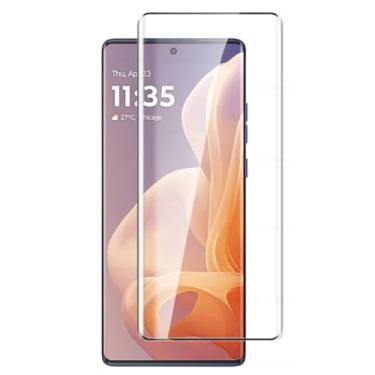 Imagem de Película de Vidro Temperado Curvada Cobre a Tela Toda e Não Atrapalha a Leitura da Digital Compatível Com Moto G85 5G - (Hard Glass Store)