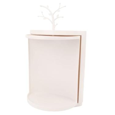 Imagem de Armário Autônomo, Bancada, Canto, Armário de Armazenamento, Unidade de Armazenamento de Banheiro, Rotação 360 °, à Prova de Poeira, Rack de Armazenamento de Canto