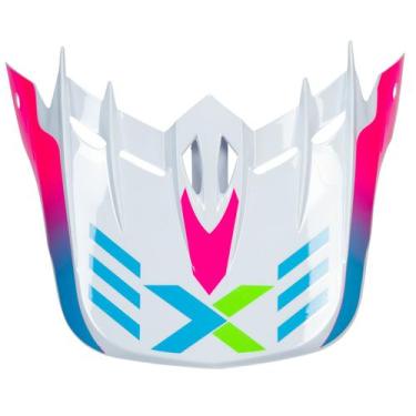Imagem de Pala + Parafuso Capacete Pro Tork Fast Next Kids, BRANCO - ROSA, Único