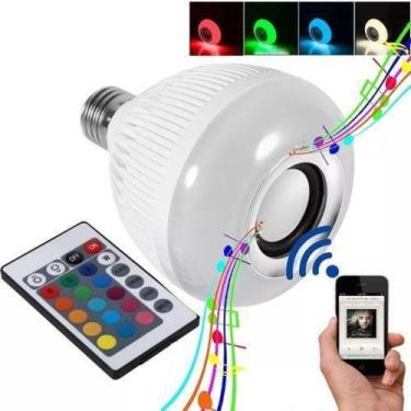 Imagem de Caixa De Som e Lâmpada Multicolorida LED Bluetooth  Music Bulb Party B