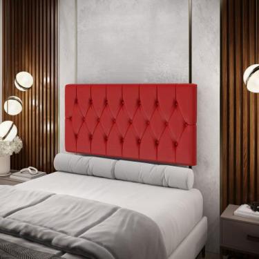 Imagem de Painel Centaurus 140 Couro Aradecor, Vermelho, CASAL PADRãO