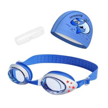 Imagem de Kit Natação Infantil com Óculos Estojo e Touca Coleção Estrelas - Hero