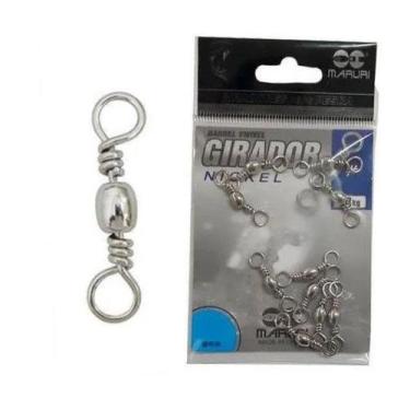 Imagem de Cartela Girador Simples Nickel Barrel Swivel G1005N - Maruri, 2/0