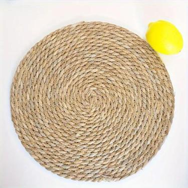 Imagem de Kit 2 Jogo Americano Sousplat Fibra Natural Redondo 36Cm - Gira