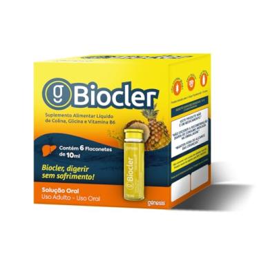 Imagem de Biocler 10ml 6 unidades (Colina, Glicina e Vitamina B6) Suplemento Líquido Sabor Abacaxi Gênesis