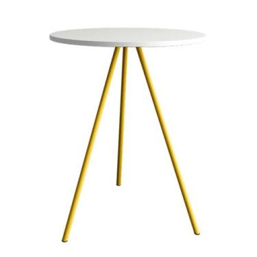 Imagem de Mesa Lateral Gabriela Wood Branca e Amarela - New Green