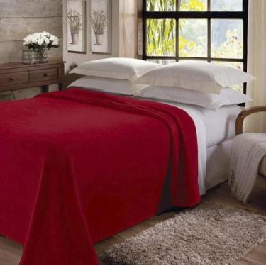 Imagem de Cobertor Casal Dyuri Toque Macio C/Cinta Vinho Cardeau 180x220cm - Jol