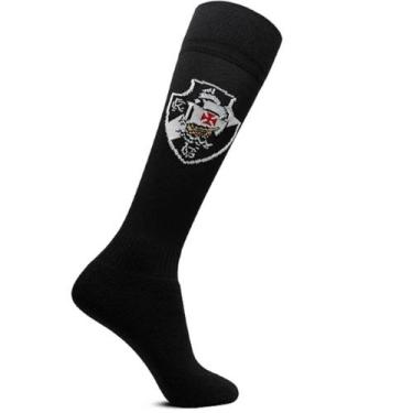 Imagem de Meião Futebol Infantil Juvenil Times Algodão Confortável Rikam, Vasco 