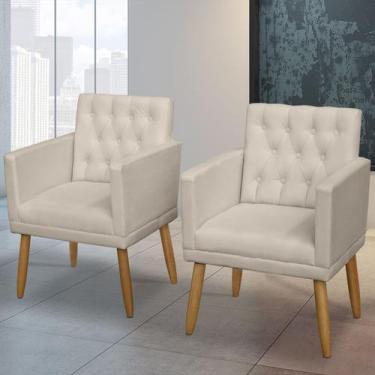 Imagem de Kit 2 Poltronas Escritório Recepção Capitone Sala de estar manicure Sa