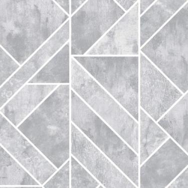 Imagem de Papel de Parede Colorkey Geométrico Bege e Prata COL1002 - EDANTEX