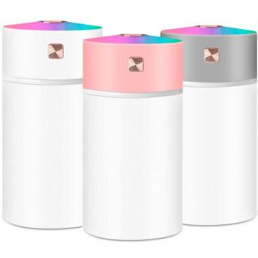 Imagem de Umidificador de Ar Portátil Umidifica Ambiente 300ML com Luz RGB - ON-