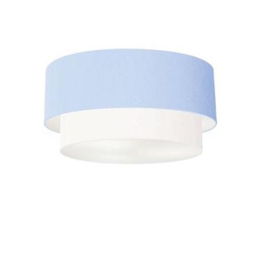 Imagem de Plafon Duplo Cilíndrico Vivare Md-3062 Cúpula Tecido 45x40cm - Bivolt,