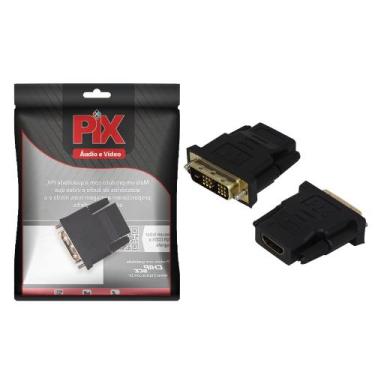 Imagem de Conector Adaptador Dvi X Hdmi Fêmea 18+1 Banhado a Ouro - PIX