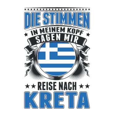 Imagem de Kreta Tagesplaner: Die Stimmen in meinem Kopf Sagen mir Reise nach Kreta/Griechenland Stimmen Urlaub Rhodos Kreta Greece/Kalender 2022 / ... / 6x9 Zoll / 100 ausfüllbare Seiten