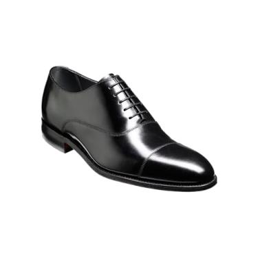 Imagem de BARKER Winsford Sapato social masculino feito à mão em couro Oxford - Elegância atemporal e artesanato superior - Roupa formal e de negócios, Preto, 40