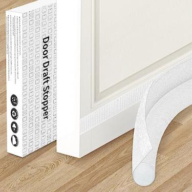 Imagem de KRUI Bloqueador de Correntes de Ar de Porta 36" Branco, Bloqueador de Ruído de Porta À Prova de Som de Um Lado e Tira de Vedação Inferior de Porta, Bloqueador de Correntes de Ar de (36 Pol., Branco)