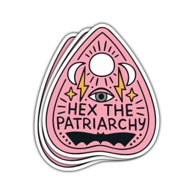 Imagem de (3 peças) Adesivo hexagonal do patriarcado, adesivo bruxo, adesivo feminista, adesivo oculto, adesivo de vinil cortado à prova d'água para laptop, garrafa de água, janela, capacete de telefone