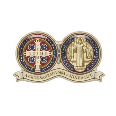Imagem de Adesivo Resinado Medalha de São Bento 9cm - Dom Sagrado