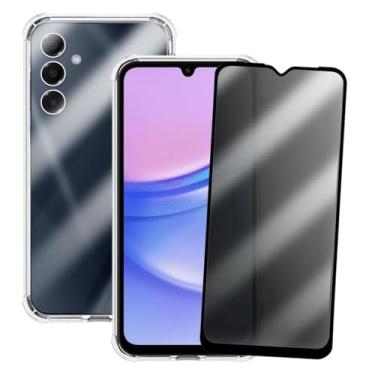 Imagem de Kit Capinha Anti Shock e Película Privacidade 3D Anti-Spy Compatível Samsung Galaxy A15