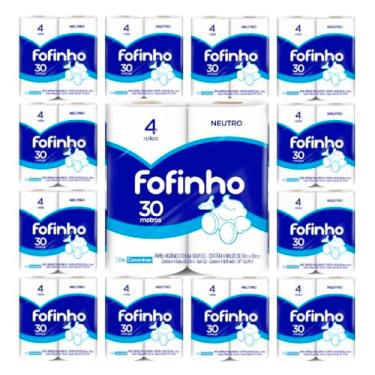 Imagem de Papel Higiênico Folha Simples C/64 Rolos 30m cada Fofinho