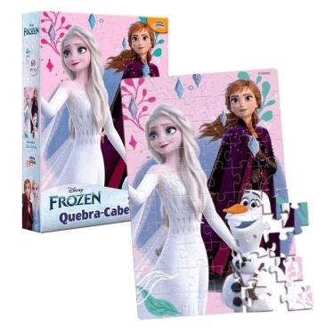 Imagem de Quebra Cabeça Infantil Frozen Disney 60 Peças Hasbro