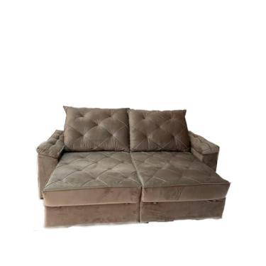Imagem de Sofá Modelo Everest Retrátil com Molas Ensacadas 2,10m Cappuccino