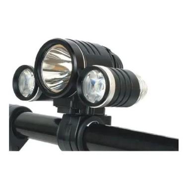Imagem de Lanterna Dianteira De Bicicleta Com Zoom Farol 3 Cores Modo Sinalizado