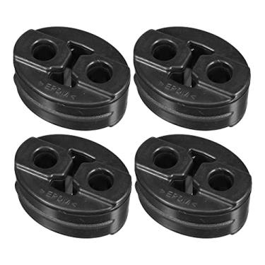 Imagem de X AUTOHAUX 4 peças 13 mm ID 2 furos silenciador cabide de escapamento isoladores bucha suporte de borracha montagem bucha isolador carro isolador tubo cauda gancho buchas kit suporte