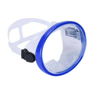 Imagem de Vaveren Máscara de mergulho de lente única óculos de natação máscara de snorkeling de silicone à prova de vazamento para adultos para mergulho mergulhando , Azul