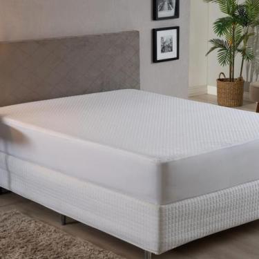 Imagem de Protetor de Colchão Impermeável Matelado Branco para Cama Box Solteiro