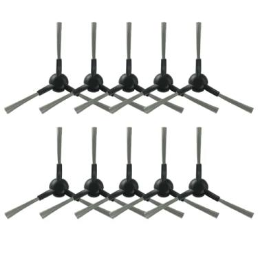 Imagem de HUAYUWA Kit de acessórios para aspirador de pó compatível com Xiao-Mi X20 Max/X20 Pro, peças de reposição para aspirador de pó e limpador de esfregão (10 escovas laterais pretas)