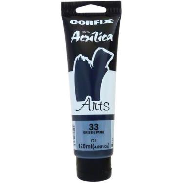 Imagem de Tinta Acrílica Arts Corfix 120ml G1 - 85120, 033 - GRIS DE PAYNE