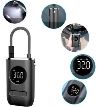 Imagem de Compressor Calibrador Ar Digital USB Portátil Recarregável - ShopMix