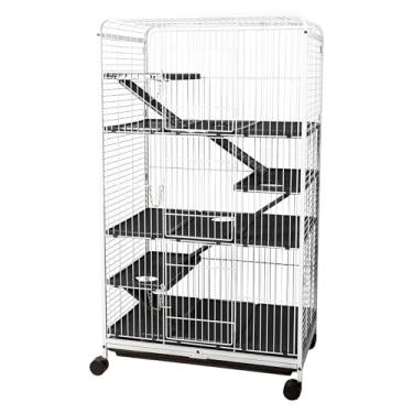 Imagem de Viveiro Gaiola Roedor Furão Coelho Porquinho India Fauna Pet Jelplast (Branco/Preto)