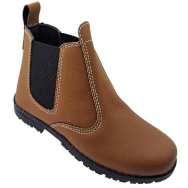 Imagem de Bota Infantil Masculina Botina Texana Country Jeca Montaria (Telha, BR, Criança de 9 a 12 anos, Numérico, 29)