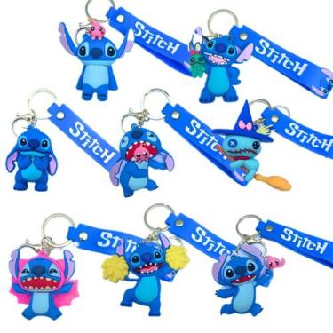 Imagem de Kit 12 chaveiro Stitch 3D lembracinha festas Sortidos  - 70P