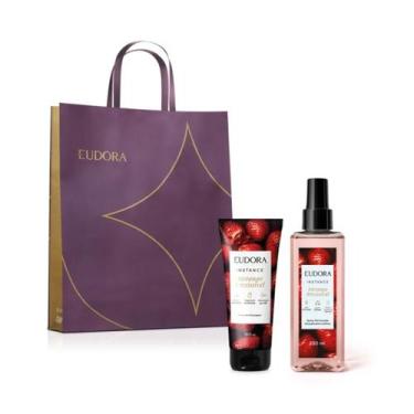 Imagem de Kit Instance Morango Irresistível: Splash + Creme de Massagem - Eudora