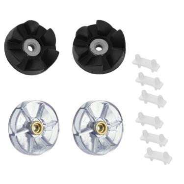 Imagem de Peças de reposição compatíveis com o liquidificador Nutribullet 600W Pro 900W lâmina e base, engrenagem de base superior do motor e conjunto de engrenagem de borracha, incluindo almofada de choque