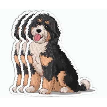 Imagem de Adesivo Bernedoodle de 3 peças - Adesivo para amantes de cães - Adesivo de mãe de cachorro - Adesivo para laptop de cachorro - Adesivo para dono de cachorro - Adesivo para computador - Garrafa de água