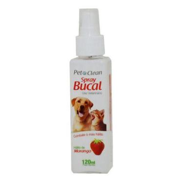 Imagem de Spray Bucal Pet Clean Sabor Morango Para Cães E Gatos 120 Ml