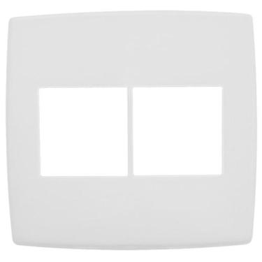 Imagem de Placa 2+2 Postos 4x4 Branca - 618512BC - PIAL PLUS - Pial plus+